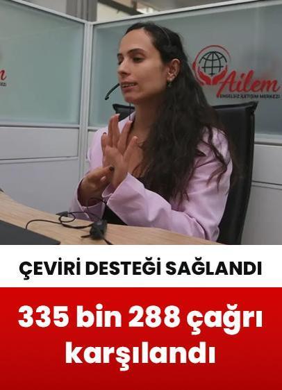 AİLEM Engelsiz İletişim Merkezi'nden 335 bin 288 çağrıya çeviri desteği