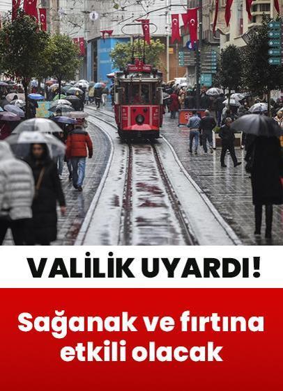 Valilik uyardı, bu gece ve yarına dikkat! İstanbul'da sağanak ve fırtına alarmı